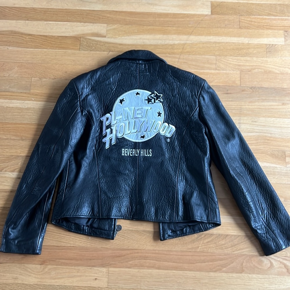VINTAGE Planet Hollywood Beverly Hills Leather Jacket